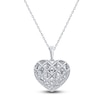 Thumbnail Image 3 of Diamond Heart Pendant Necklace 1/4 ct tw Round 14K White Gold 18"
