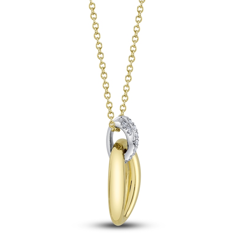 Shy Creation Diamond XO Necklace 14K Two-Tone Gold SC22009330
