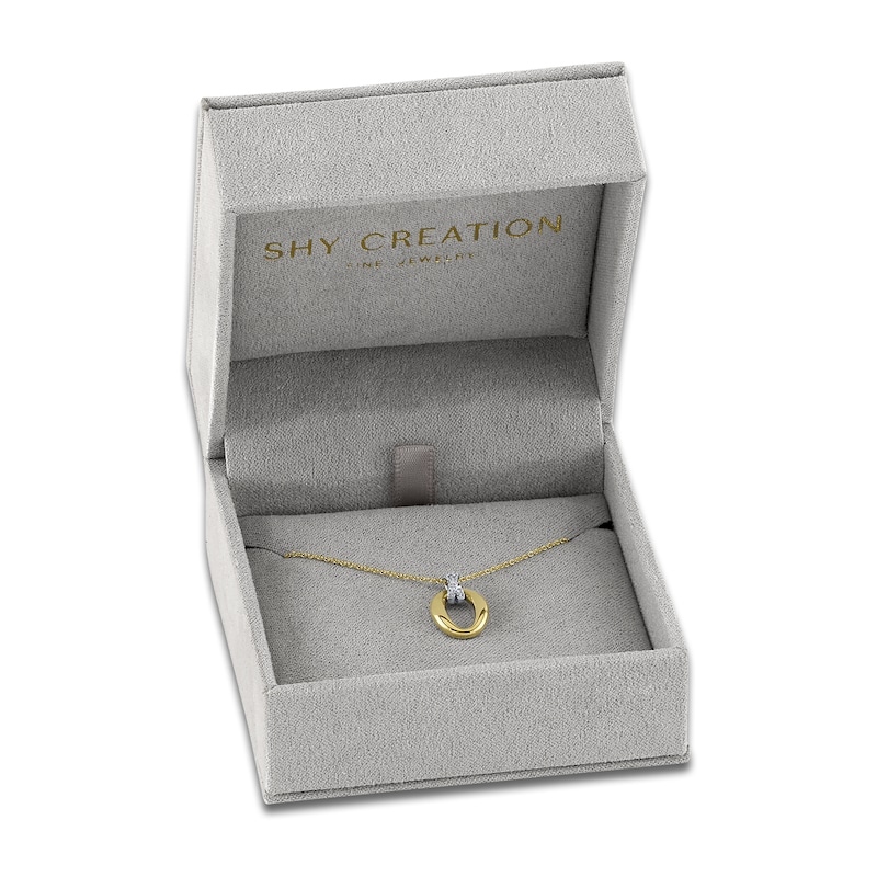Shy Creation Diamond XO Necklace 14K Two-Tone Gold SC22009330