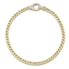 Thumbnail Image 0 of Shy Creation Diamond Clasp Curb Chain Bracelet 1/4 ct tw 14K Yellow Gold SC55022908