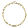 Thumbnail Image 1 of Shy Creation Diamond Clasp Curb Chain Bracelet 1/4 ct tw 14K Yellow Gold SC55022908