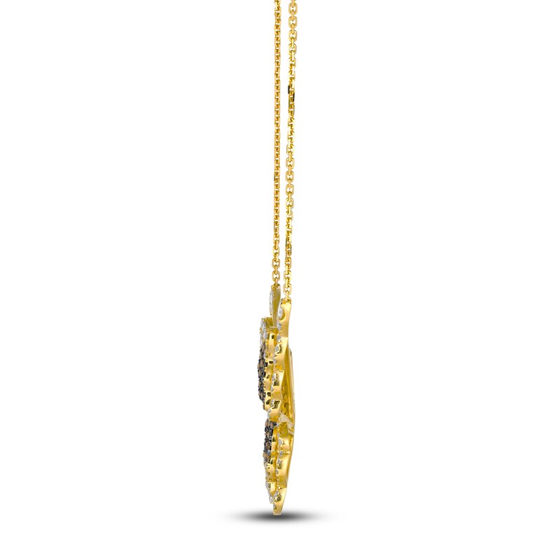 Main Image 2 of Le Vian Diamond Butterfly Necklace 3-1/3 ct tw 18K Honey Gold