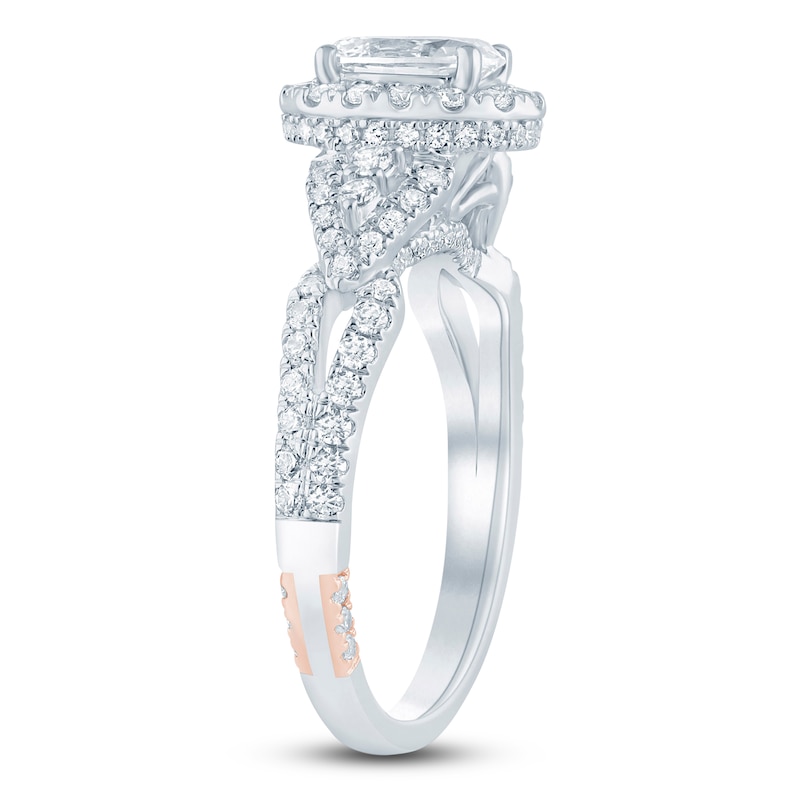 Pnina Tornai Oval & Round-Cut Diamond Engagement Ring 1-3/8 ct tw Platinum
