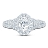 Thumbnail Image 2 of Pnina Tornai Oval & Round-Cut Diamond Engagement Ring 1-3/8 ct tw Platinum