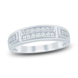 Men's Diamond Anniversary Band 1/4 ct tw 14K White Gold