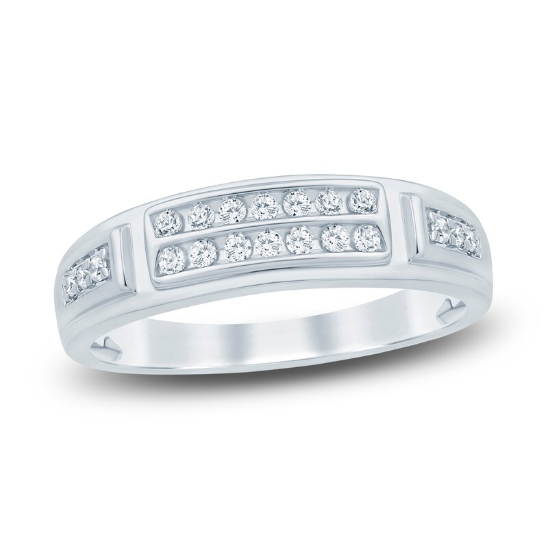 Main Image 1 of Men's Diamond Anniversary Band 1/4 ct tw 14K White Gold