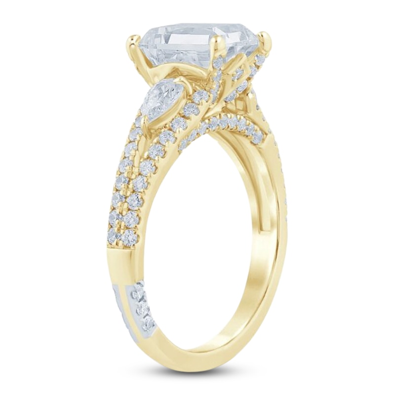 Main Image 2 of Pnina Tornai Lab-Grown Diamond Emerald-Cut Engagement Ring 3 ct tw 14K Yellow Gold