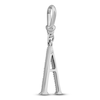 Thumbnail Image 2 of Charm'd by Lulu Frost Diamond Letter A Charm 1/10 ct tw Pavé Round 10K White Gold