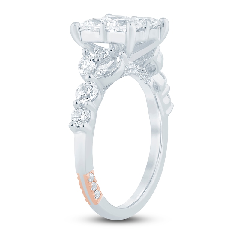 Main Image 2 of Pnina Tornai Princess-Cut Quad Diamond Engagement Ring 3 ct tw 14K White Gold