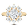 Thumbnail Image 3 of Created By Jared Studio Lab-Grown Cushion-Cut Diamond Halo Engagement Ring 3-3/8 ct tw 14K Yellow Gold