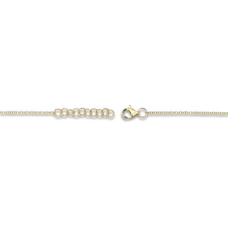 Main Image 2 of Shy Creation Diamond Accent Sideways Cross Bracelet 14K Yellow Gold 6" SC55026526