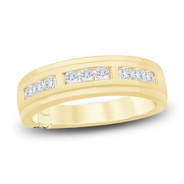 Pnina Tornai Men's Diamond Trios Wedding Band 1/2 ct tw 14K Yellow Gold