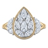 Thumbnail Image 3 of Brilliant Moments Pear, Marquise & Round-Cut Multi-Diamond Engagement Ring 1-3/8 ct tw 14K Yellow Gold