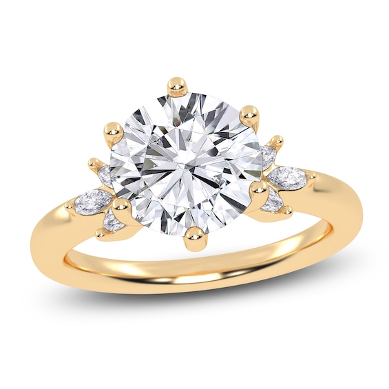 Round-Cut Lab-Grown Diamond Engagement Ring 2-1/6 ct tw 14K Yellow Gold