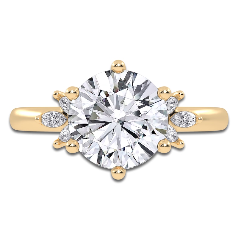 Main Image 3 of Round-Cut Created By Jared Studio Lab-Grown Diamond Engagement Ring 2-1/6 ct tw 14K Yellow Gold
