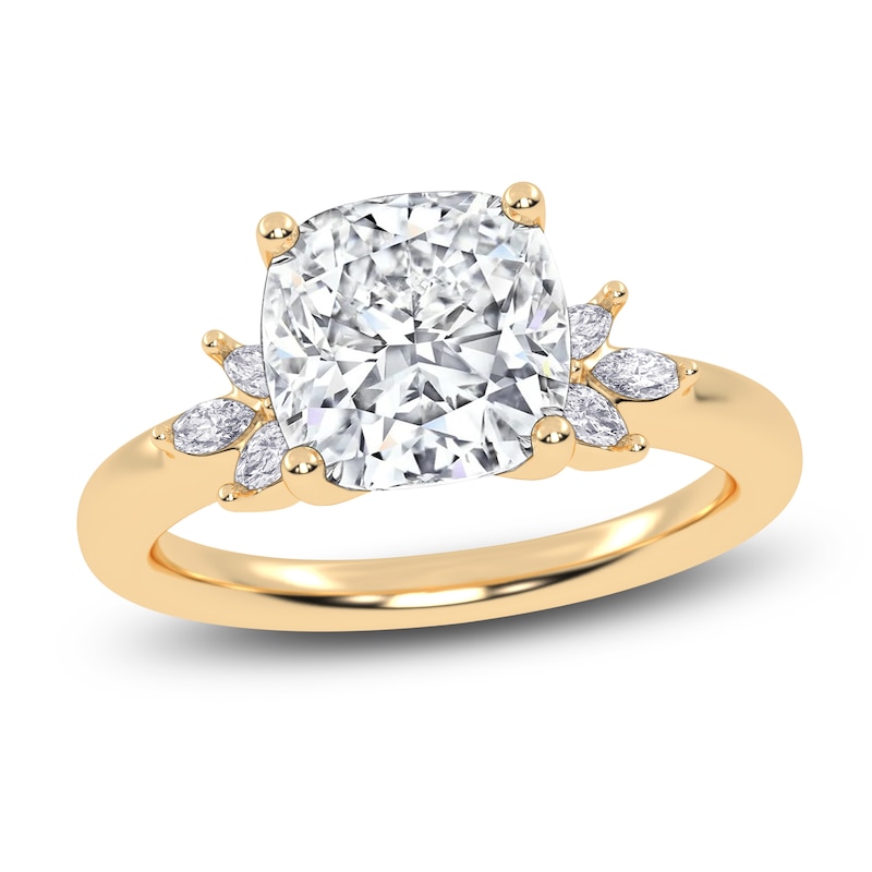 Main Image 1 of Cushion-Cut Created By Jared Studio Lab-Grown Diamond Engagement Ring 2-1/6 ct tw 14K Yellow Gold