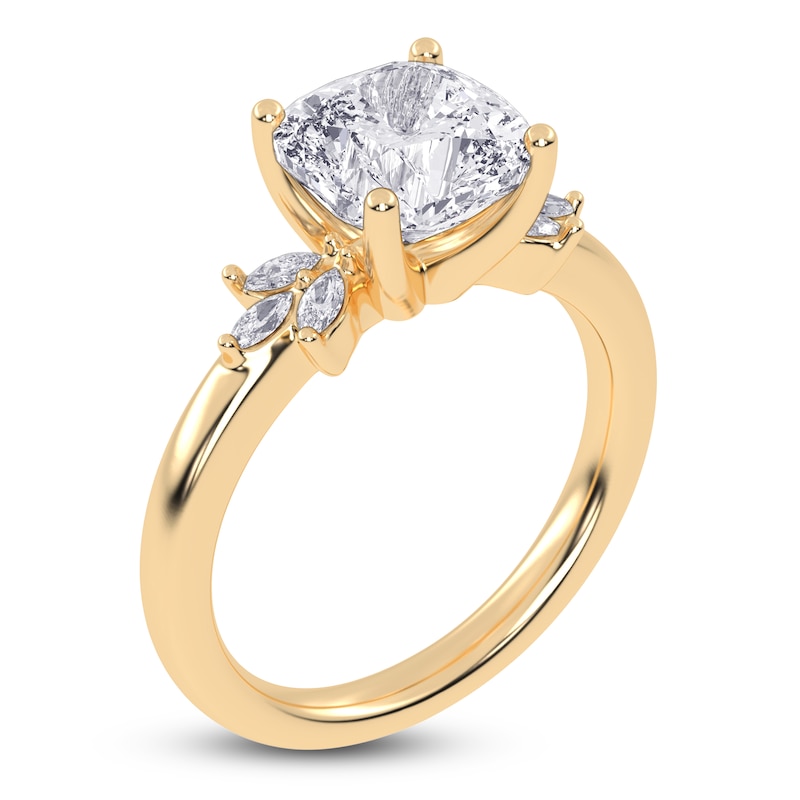 Main Image 2 of Cushion-Cut Created By Jared Studio Lab-Grown Diamond Engagement Ring 2-1/6 ct tw 14K Yellow Gold
