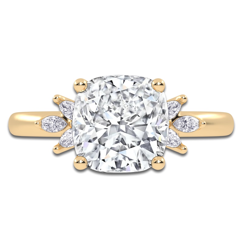 Main Image 3 of Cushion-Cut Created By Jared Studio Lab-Grown Diamond Engagement Ring 2-1/6 ct tw 14K Yellow Gold