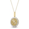 Thumbnail Image 2 of Diamond Dragonfly Medallion Necklace 1/4 ct tw 10K Yellow Gold 18"