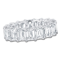 Certified Emerald-Cut Diamond Eternity Band 7-5/8 - 9-5/8 ct tw Platinum