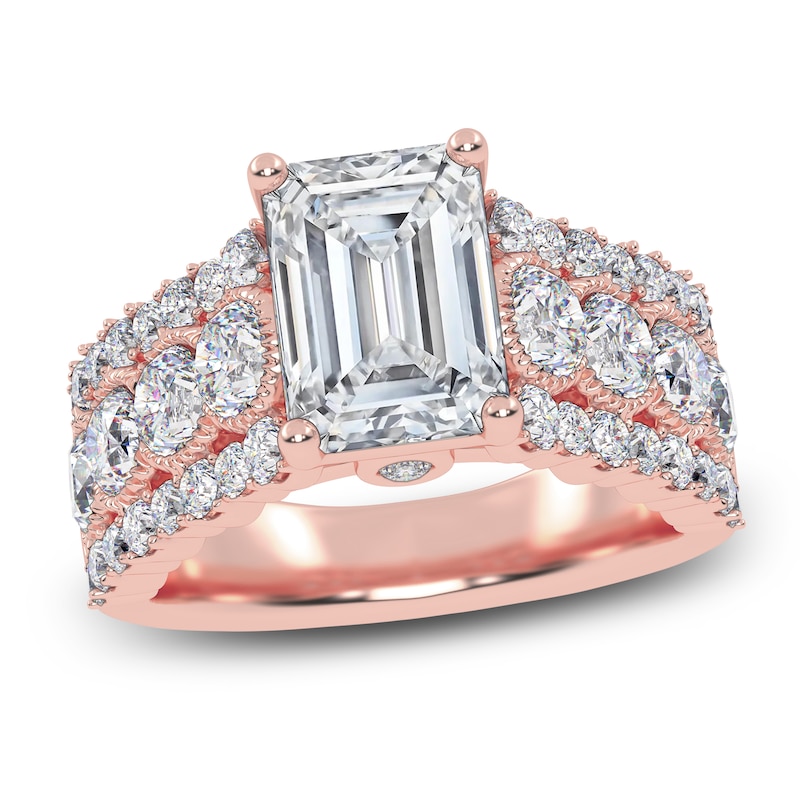 Main Image 1 of Oval-Cut Created By Jared Studio Lab-Grown Diamond Engagement Ring 3-3/4 ct tw 14K Rose Gold
