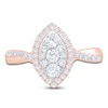 Thumbnail Image 3 of Brilliant Moments Multi-Diamond Marquise Halo Engagement Ring 3/4 ct tw 14K Rose Gold