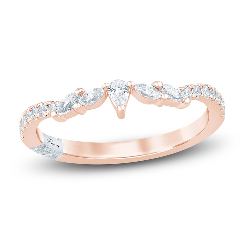 Main Image 1 of Pnina Tornai Pear, Marquise & Round-Cut Diamond Contour Wedding Band 1/3 ct tw 14K Rose Gold