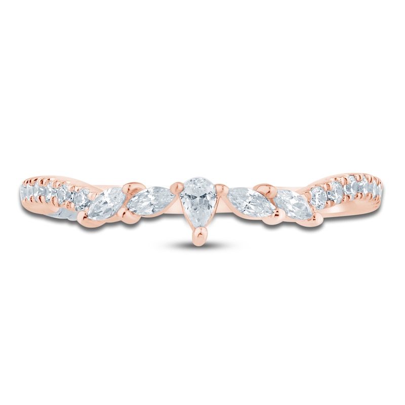Main Image 3 of Pnina Tornai Pear, Marquise & Round-Cut Diamond Contour Wedding Band 1/3 ct tw 14K Rose Gold