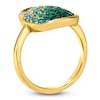 Thumbnail Image 2 of Le Vian Emerald Ombré & Diamond Accent Oval Ring 14K Honey Gold