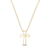Thumbnail Image 1 of Children's Looping Cross Necklace 14K Yellow Gold 13"