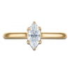 Thumbnail Image 3 of Marquise-Cut Lab-Grown Diamond Solitaire Plus Engagement Ring 1/2 ct tw 18K Yellow Gold (VS2/F)