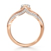 Thumbnail Image 2 of J'Lure Lab-Grown Diamond Pear Step-Cut Engagement Ring 1-3/8 ct tw 18K Rose Gold