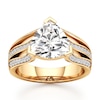 Thumbnail Image 1 of J'Lure Lab-Grown Diamond Trillion Curved Brilliant-Cut Engagement Ring 3-3/8 ct tw 18K Yellow Gold