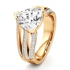 Thumbnail Image 4 of J'Lure Lab-Grown Diamond Trillion Curved Brilliant-Cut Engagement Ring 3-3/8 ct tw 18K Yellow Gold