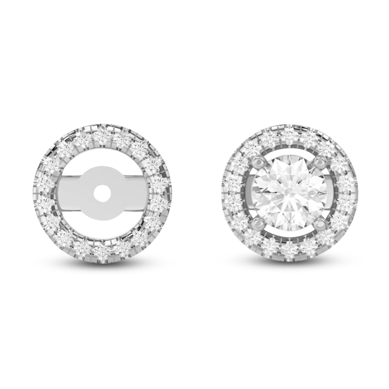 Main Image 1 of Lab-Grown Diamond Earring Jackets 1/8 ct tw 10K White Gold (Jacket Only)