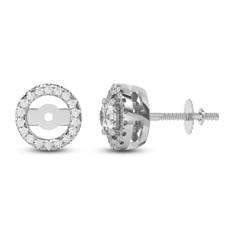 Main Image 2 of Lab-Grown Diamond Earring Jackets 1/8 ct tw 10K White Gold (Jacket Only)