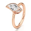 Thumbnail Image 4 of J'Lure Leaf Step-Cut Lab-Grown Diamond Half-Halo Engagement Ring 1 ct tw 18K Rose Gold
