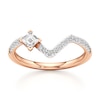Thumbnail Image 1 of J'Lure Carre Step-Cut Lab-Grown Diamond Contour Wedding Band 3/8 ct tw 18K Rose Gold