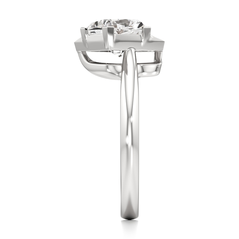Main Image 3 of J'Lure Pentagon Brilliant-Cut Lab-Grown Diamond Half-Halo Engagement Ring 2 ct tw 18K White Gold