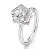 Thumbnail Image 4 of J'Lure Pentagon Brilliant-Cut Lab-Grown Diamond Half-Halo Engagement Ring 2 ct tw 18K White Gold