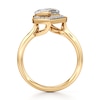 Thumbnail Image 2 of J'Lure Leaf Step-Cut Lab-Grown Diamond Half-Halo Engagement Ring 3-1/6 ct tw 18K Yellow Gold