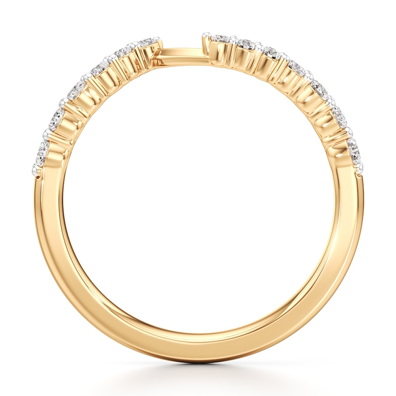 Main Image 2 of J'Lure Lab-Grown Diamond Contour Wedding Band 1/3 ct tw 18K Yellow Gold