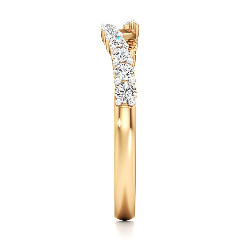 Main Image 3 of J'Lure Lab-Grown Diamond Contour Wedding Band 1/3 ct tw 18K Yellow Gold