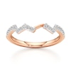 Thumbnail Image 1 of J'Lure Lab-Grown Diamond Angled Contour Wedding Band 1/4 ct tw 18K Rose Gold