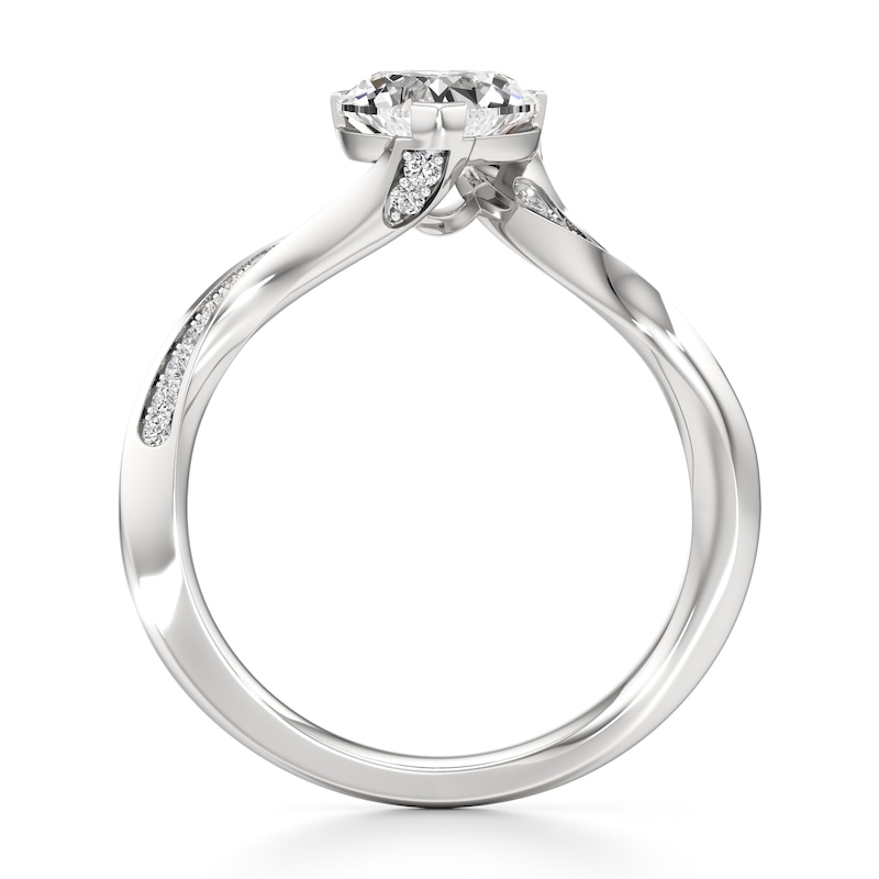 Main Image 2 of J'Lure Heart Brilliant-Cut Lab-Grown Diamond Bypass Engagement Ring 1-1/8 ct tw 18K White Gold