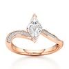 Thumbnail Image 1 of J'Lure Lozenge Step-Cut Lab-Grown Diamond Bypass Engagement Ring 1-1/8 ct tw 18K Rose Gold