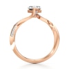 Thumbnail Image 2 of J'Lure Lozenge Step-Cut Lab-Grown Diamond Bypass Engagement Ring 1-1/8 ct tw 18K Rose Gold