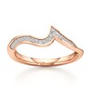 Thumbnail Image 1 of J'Lure Lab-Created Diamond Contour Wedding Band 1/6 ct tw 18K Rose Gold