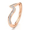 Thumbnail Image 4 of J'Lure Lab-Created Diamond Contour Wedding Band 1/6 ct tw 18K Rose Gold