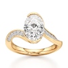 Thumbnail Image 1 of J'Lure Oval Step-Cut Lab-Grown Diamond Bypass Engagement Ring 3-1/4 ct tw 18K Yellow Gold